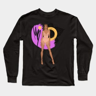 Fashion Illustration Long Sleeve T-Shirt